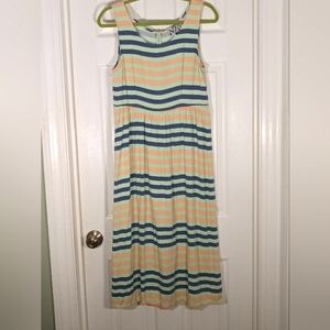 Dusen Dusen Anthropologie Striped Fit And Flare Maxi Tank Dress